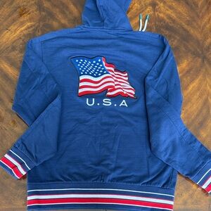 Barena Navy Hoodie with Striped Accents